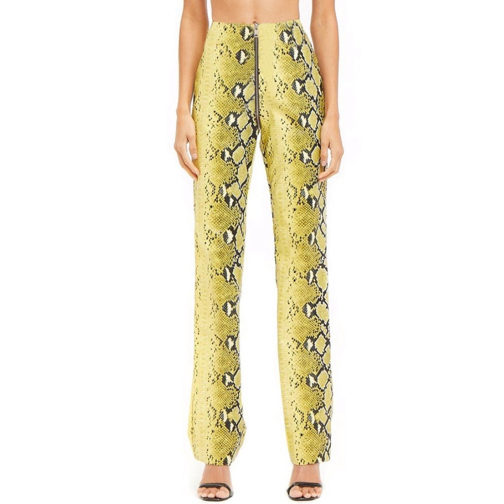 Iamgia yellow snake skin pants